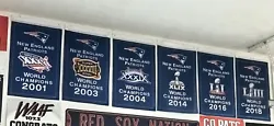 NEW - Complete set of 6 New England Patriots BannersEach flag is 18.5