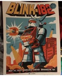 2023 Blink 182 Tour Poster Barclays Center Brooklyn Concert New York NYC Marks. No returns or cancellations