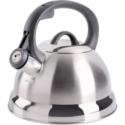 Tea Pot / Kettle: Kettle. Whistling tea kettle alerts when water is boiling. Capacity (qt): 1.75. The whistling tea...