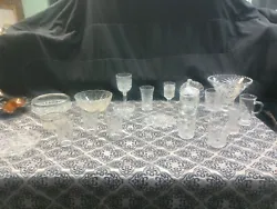 vintage glassware collectibles. A variety of vintage crystal items available individually or as a group, price range is...