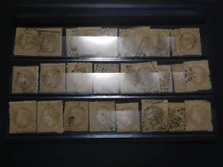 A etudier. Bonne valeur. On retrouve 27 timbres type Napoleon obliteres. Voici un joli lot de timbres de France.