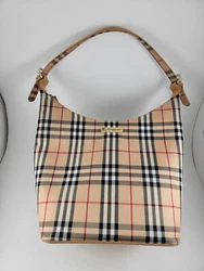 Beautiful Burberry Nova Check Pattern Canvas and Leather Purse/Tote/Handbag. Purchased at an estate sale and...