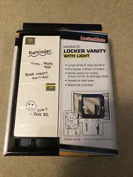 New Magnetic Black Locker Vanity W/ Dry Erase, Light & Extra Storage-NIB.