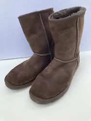 UGG Classic Short Womens Size 11 Dark Chocolate Brown Suede Boots 5825. Some minor water marks, pictured.