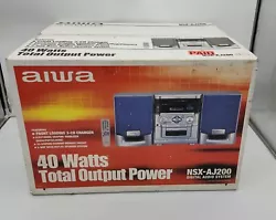 STILL FACTORY SEALED! Vintage Aiwa NSX-AJ200 Stereo 40 watt System 3 CD 2 way bass reflex. see all pictures for all the...