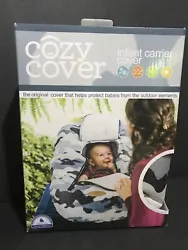Cozy Cover Infant Baby Carrier Cover, Blue Gray Camouflage 34.5in X 25.5in NEW.