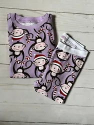 NWT 2pc Kids Baby unisex Pajamas Clothes Cotton Babys Sleepwear Top and bottom. Has cute monkey on candy canes . I’d...