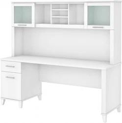 Bundle includes: 72W Office Desk with Drawers, 72W Hutch. Included Components 72W Single Ped Desk w Hutch. 72W Single...