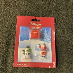 Santa Snowman & Santas Mail Box Cobblestone Corners Christmas Village 2022. I will combine shipping ask for invoice Ask...