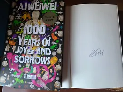 SIGNED AI WEIWEI~1000 Years of Joys and Sorrows: A Memoir ~ HCDJ 1ST/1ST. Book brand new never read.