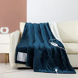 Soft & Skin-friendly - CORIWELL Heated Blanket is made of flannel and fleece double-sided material, which is soft and...