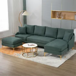 Customizable Layout: During installation, you can arrange the chaise section to your desired side, adapting the sofa to...