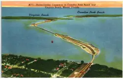 Carte Postale Vintage Rickenbacker Causeway Miami Floride inutilisé inutilisé                  Les images se...