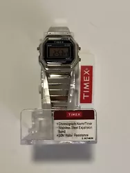 Timex Womens Classic Digital Mini Silver-Tone Watch | Expansion | TW2T48200.