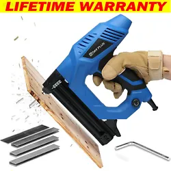 Electric Staple Nail Gun Tacker Upholstery Carpet Fabric Thin Wood Power Nailer. --The tacker is compatible with 18...
