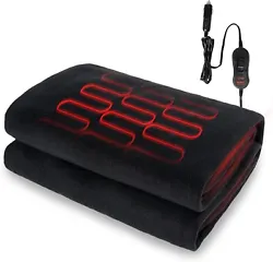 Warm & Cozy - Electric Car Heated Blanket is made of soft fleece. Spot Wash - This auto electric heated blanket is not...