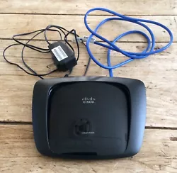 CISCO Linksys E 1000 Model Internet Modem.*pre-owned*Serial #: CVNO1K716590*black*includes power supply AC adapter &...
