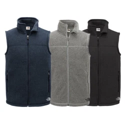 The North Face Mens Vest Fleece Full Zip Sleeveless Side Pockets Sweater Vest, Black, 2XL.