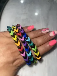 PRIDE rainbow loom bracelet - NEW.