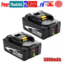 2X 18V 5,0Ah Batterie pour Makita LXT LED BL1860 BL1850B 1830 BL1815N Li-Ion FR. 【Modèle applicable】 Makita...