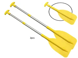 This is a set of TWO (2) Telescopic Yellow Kayak/Canoe/Rafting/Jet Ski Paddles or Oars that can be extended from 20.9