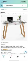 bonVIVO Modern 43” Writing Desk.