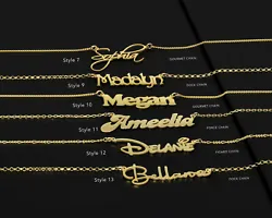 This customizable necklace is available in your choice of font and material, allowing you to create a one-of-a-kind...