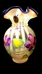 This stunning FENTON OPTICS Vase from the Heirloom Optics Collection is a beautiful addition to any home decor. With a...