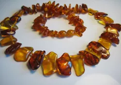 Beautiful Baltic Amber Necklace. Amber is fossil tree resin, which is appreciated for its colour and beauty. Most of...