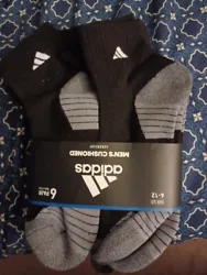ADIDAS Mens Socks Low Cut Aeroready Full Cushioned 6 Pair Black Shoe Size 6-12. Condition is New with tags. Shipped...