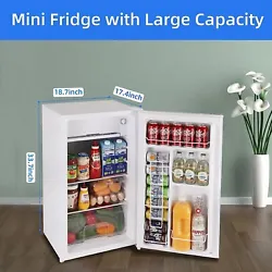 The compact mini fridge consists of a refrigerator (2.9 Cu. Ft) and a freezer(0.3 Cu. And the noise of this fridge is...