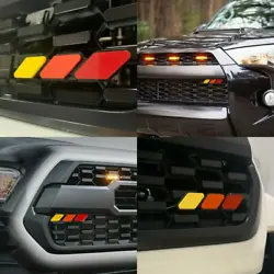 Type of product: High quality Toyota TRD Emblem Tri Color Grill Acrylic Badge Material: 1/8th Clear Presition Acrylic...