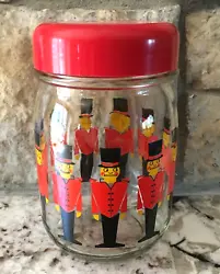 Each features a black hat with red band and black trousers with a bright red jacket. The red plastic lid screws on and...
