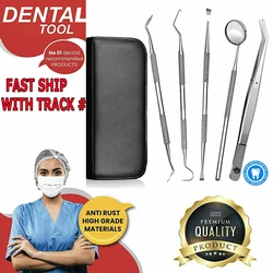 Dental Set Kit 5pcs Scaler Pick Tools Deep Cleaning Professional Oral Hygiene. PROFESSIONAL 5-IN-1 ORAL CARE KIT:...