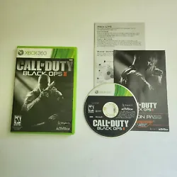 Call of Duty Black Ops II 2 (Microsoft Xbox 360, 2012).  Cracks around center ring of disc (works fine)  Complete ...