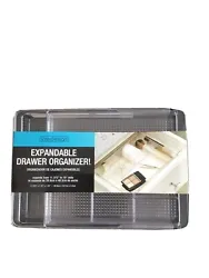 Inter Design Expandable Drawer Organizer. Expands from 11.375” to 19” wide. Height 1.25”