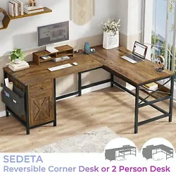 Office computer desk with drawer & cabinet, provide you with great convenience while just taking a small piece of the...