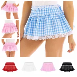 Stretchy waistband for comfortable fit, see through sheer, hem frilly ruffled. Girls Swimwear. Set Include : 1Pc Skirt....