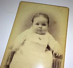 Wonderful Antique Victorian CDV Photograph! Sitting in Chair! Adorable Kid! Great Little Outfit! From a New England...