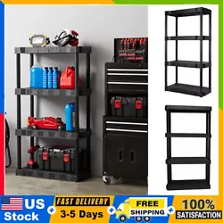 This Hyper Tough Black Plastic 4 Shelf Shelving Unit is a great solution for all your storage needs. This shelving unit...