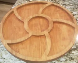 Serve your appetizers, meals and drinks in style with this beautifully crafted Maple hardwood Lazy Susan that is 12...