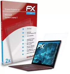 Ultra-transparent et à revêtement dur: atFoliX 2 x FX-Clear Protecteur décran pour Microsoft Surface Laptop 2 - Made...