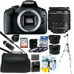 Canon EOS 2000D / Rebel T7 24.1MP DSLR Camera + 18-55mm Lens + All You Need Kit CANON EOS 2000D DSLR 24.1MP CAMERA BODY...