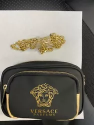 Versace Parfums Crossbody Bag with Gold Chain