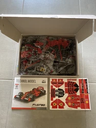 Jeu de construction LESDIY technol model F1.SF90. Modele voiture de course rouge. Jeu de construction du style Lego....
