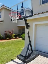 The angled pole design allows for more play under the basket, so kids can run plays just like the pros. This basketball...