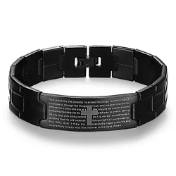 Material: Stainless  Steel Color: Black Weight: 56g;2oz ​     Package Included:       One Bracelet     One...