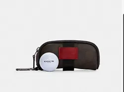 Brand New Coach GOLF KIT IN COLORBLOCK Golf Ball Tee Bag. Golf Kit in Colorblock Signature Canvas - Gunmetal / Khaki/...