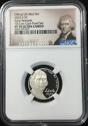2022-S JEFFERSON NICKEL. These coins are highly sought and have limited availability. NGC certification ensures you...