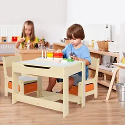 The table and chair set is ideal for your toddlers bedroom, playroom, or the living room. This piece of furniture is...